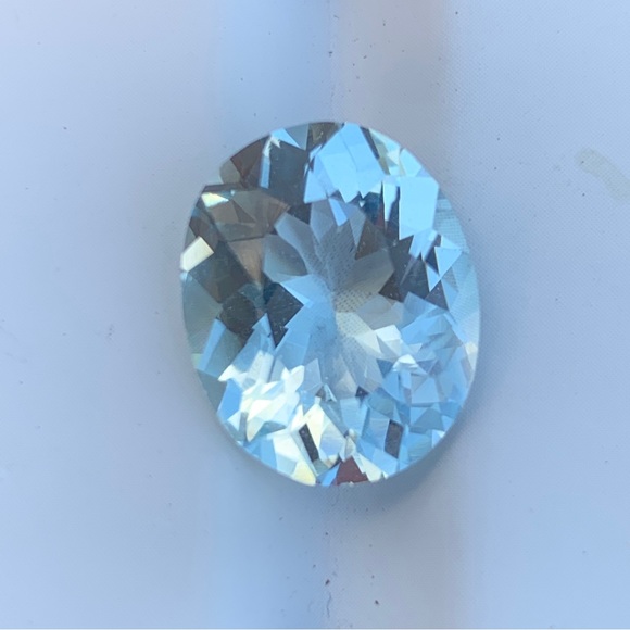 💎 CERTIFIED 6.69 CRT~Natural Aquamarine Oval Brilliant Cut Gemstone - Picture 11 of 17